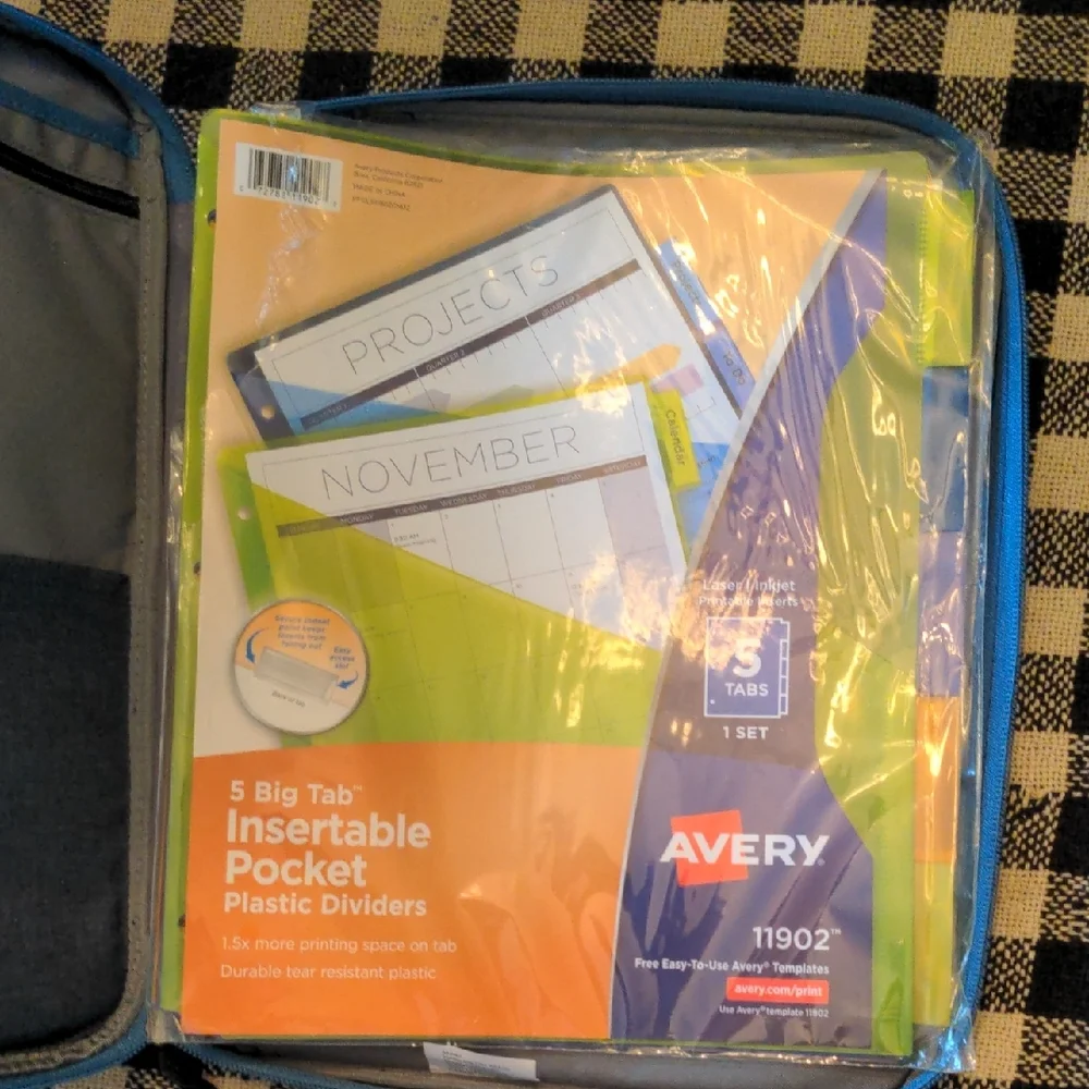 Five Star Yellow Notebook and Black Folder Set